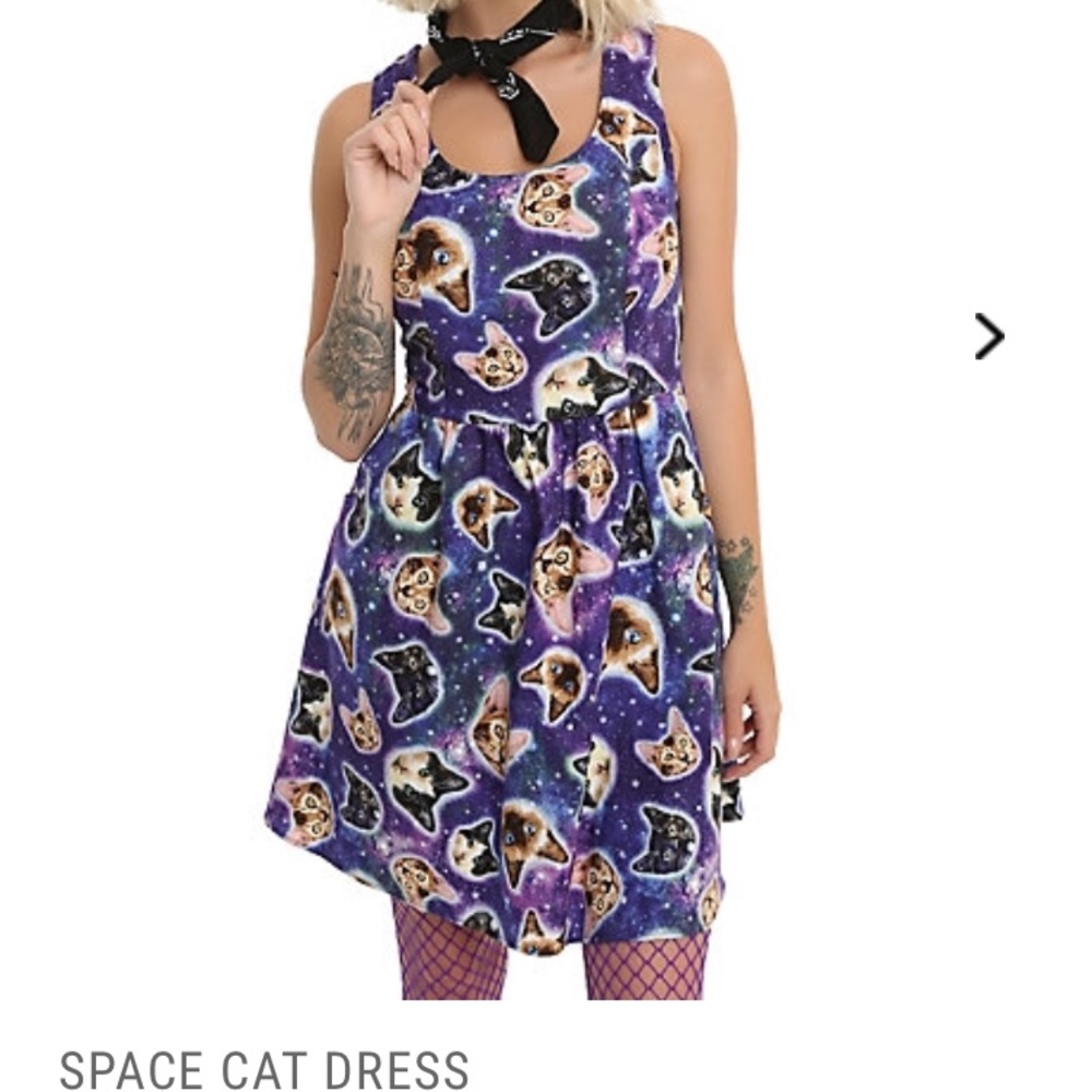 Retrolicious Space Cats dress 0X